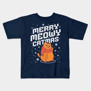 Merry Meowy Catmas Kids T-Shirt